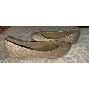 Used Gold Sparkly/Glittery Flats